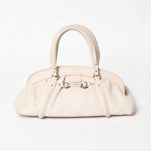 Load image into Gallery viewer, Christian Dior クリスチャンディオール ハンドバッグ ホワイト シルバー金具 07-RU-1026 美品 中古 4a003031