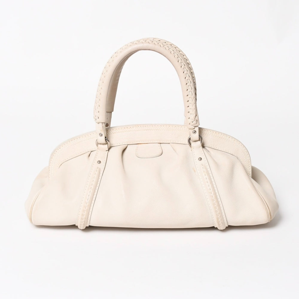 Christian Dior Christian Dior Handbag White Silver Hardware 07-RU-1026 Good Condition Used 4a003031