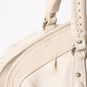 Christian Dior Christian Dior Handbag White Silver Hardware 07-RU-1026 Good Condition Used 4a003031