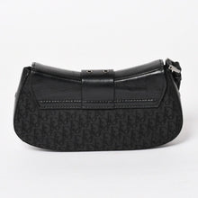 Load image into Gallery viewer, Christian Dior クリスチャンディオール ストリートシック トロッター ハンドバッグ ブラック コットンキャンバス レザー 15-MA-0043 シルバー金具 美品 中古 4a001683