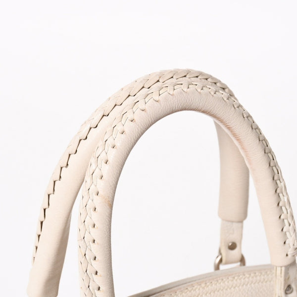 Christian Dior Christian Dior Handbag White Silver Hardware 07-RU-1026 Good Condition Used 4a003031