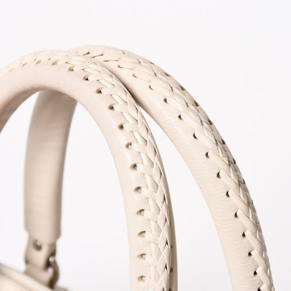 Christian Dior Christian Dior Handbag White Silver Hardware 07-RU-1026 Good Condition Used 4a003031