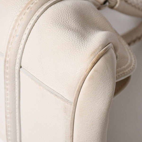 Christian Dior Christian Dior Handbag White Silver Hardware 07-RU-1026 Good Condition Used 4a003031