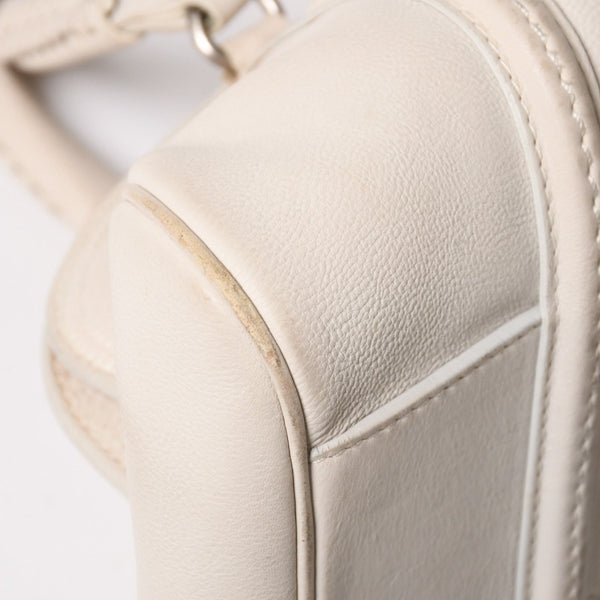 Christian Dior Christian Dior Handbag White Silver Hardware 07-RU-1026 Good Condition Used 4a003031