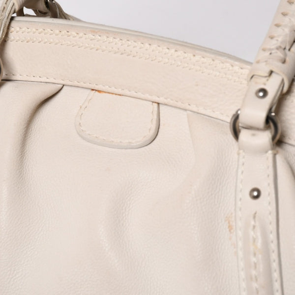 Christian Dior Christian Dior Handbag White Silver Hardware 07-RU-1026 Good Condition Used 4a003031