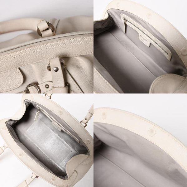 Christian Dior Christian Dior Handbag White Silver Hardware 07-RU-1026 Good Condition Used 4a003031
