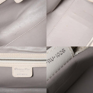 Christian Dior Christian Dior Handbag White Silver Hardware 07-RU-1026 Good Condition Used 4a003031