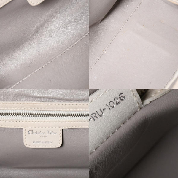 Christian Dior Christian Dior Handbag White Silver Hardware 07-RU-1026 Good Condition Used 4a003031