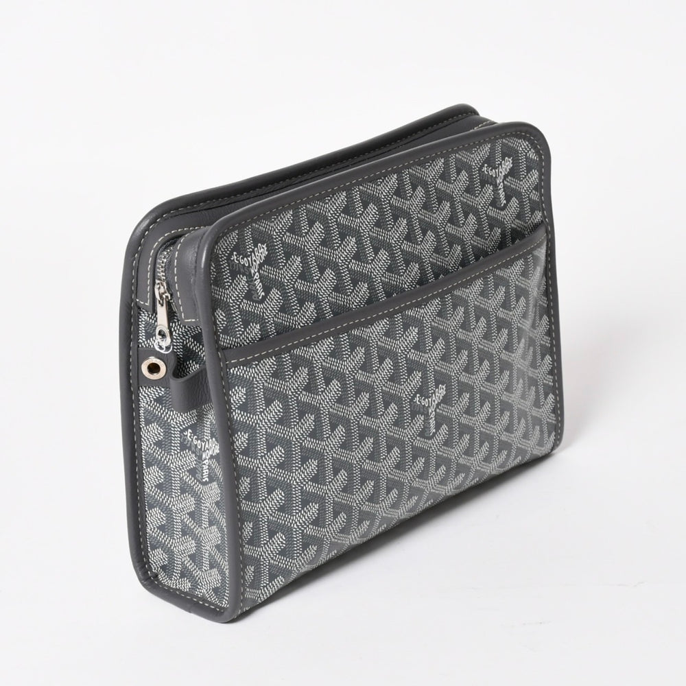 Very good condition GOYARD Herringbone Jouvance MM clutch bag Gray JOUVENMMLTY51CL51P Used 4a004391