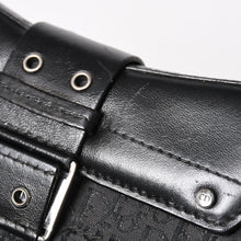 Load image into Gallery viewer, Christian Dior クリスチャンディオール ストリートシック トロッター ハンドバッグ ブラック コットンキャンバス レザー 15-MA-0043 シルバー金具 美品 中古 4a001683