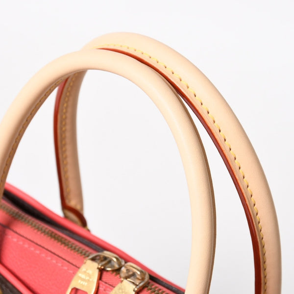 LOUIS VUITTON ルイヴィトン パラス ハンドバッグ M40466 モノグラムキャンバス ヌメ革 SN0185 ショルダーバッグ ブラウン ピンク ゴールド金具 美品 中古 4a004349