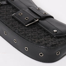 Load image into Gallery viewer, Christian Dior クリスチャンディオール ストリートシック トロッター ハンドバッグ ブラック コットンキャンバス レザー 15-MA-0043 シルバー金具 美品 中古 4a001683