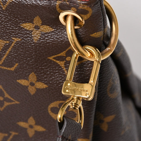 LOUIS VUITTON ルイヴィトン パラス ハンドバッグ M40466 モノグラムキャンバス ヌメ革 SN0185 ショルダーバッグ ブラウン ピンク ゴールド金具 美品 中古 4a004349