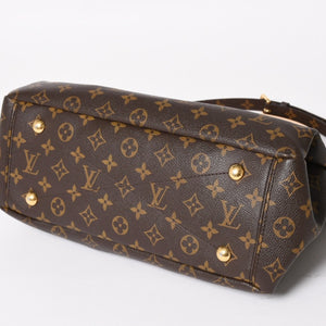 LOUIS VUITTON ルイヴィトン パラス ハンドバッグ M40466 モノグラムキャンバス ヌメ革 SN0185 ショルダーバッグ ブラウン ピンク ゴールド金具 美品 中古 4a004349