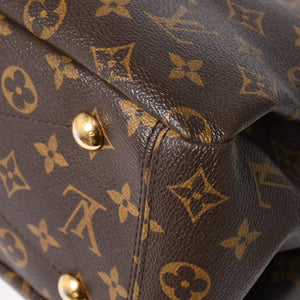 LOUIS VUITTON ルイヴィトン パラス ハンドバッグ M40466 モノグラムキャンバス ヌメ革 SN0185 ショルダーバッグ ブラウン ピンク ゴールド金具 美品 中古 4a004349