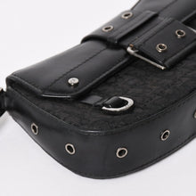 Load image into Gallery viewer, Christian Dior クリスチャンディオール ストリートシック トロッター ハンドバッグ ブラック コットンキャンバス レザー 15-MA-0043 シルバー金具 美品 中古 4a001683