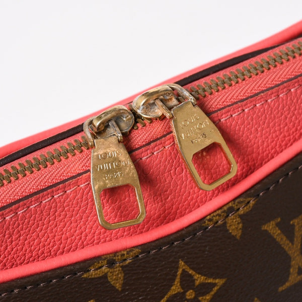 LOUIS VUITTON ルイヴィトン パラス ハンドバッグ M40466 モノグラムキャンバス ヌメ革 SN0185 ショルダーバッグ ブラウン ピンク ゴールド金具 美品 中古 4a004349