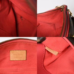 LOUIS VUITTON ルイヴィトン パラス ハンドバッグ M40466 モノグラムキャンバス ヌメ革 SN0185 ショルダーバッグ ブラウン ピンク ゴールド金具 美品 中古 4a004349