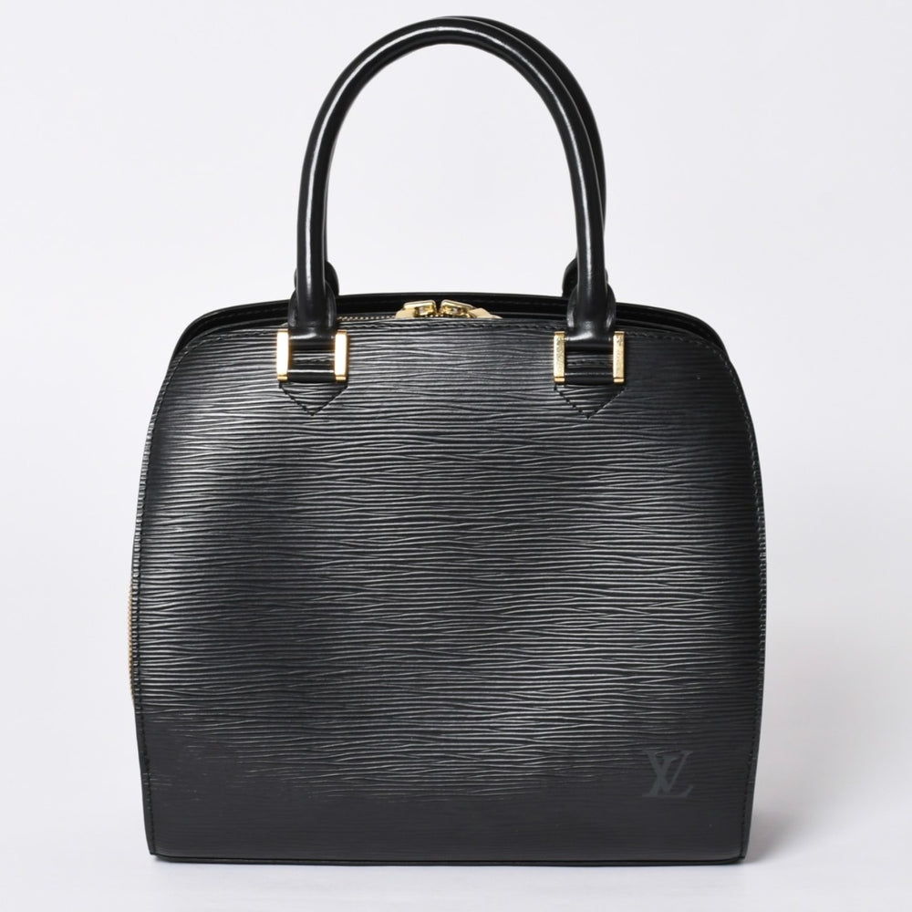 極美品 LOUIS VUITTON ルイヴィトン エピ ポンヌフ ハンドバッグ M52052 エピレザー ブラック ゴールド金具 中古 4a001684