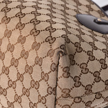 画像をギャラリービューアに読み込む, GUCCI グッチ JOLLY TOTE BAG ジョリー トートバッグ 211976 GGキャンバス パテントレザー チャーム付き 美品 中古 4a001685