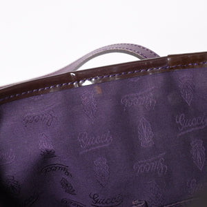 GUCCI グッチ JOLLY TOTE BAG ジョリー トートバッグ 211976 GGキャンバス パテントレザー チャーム付き 美品 中古 4a001685