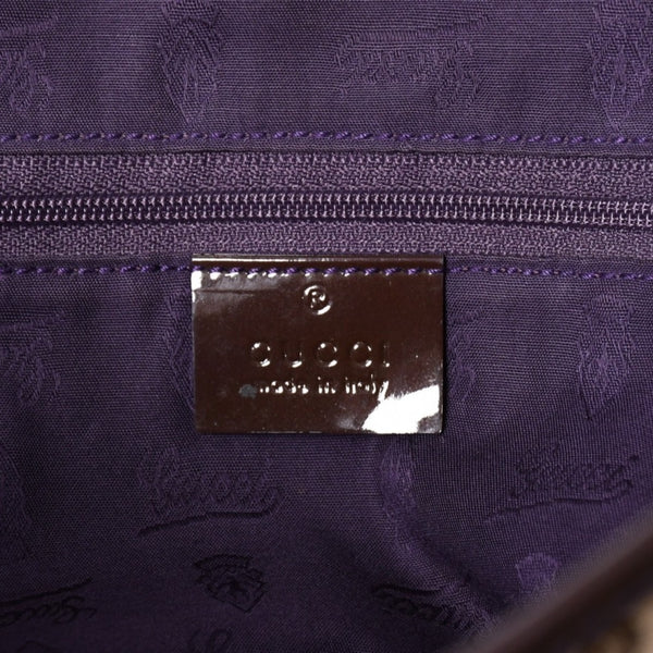 GUCCI グッチ JOLLY TOTE BAG ジョリー トートバッグ 211976 GGキャンバス パテントレザー チャーム付き 美品 中古 4a001685