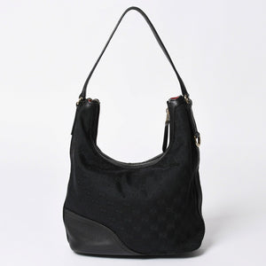 GUCCI Gucci GG Canvas Black Color Shoulder Bag 182491 Gold Hardware Sherry Line Good Condition Used 4a001649