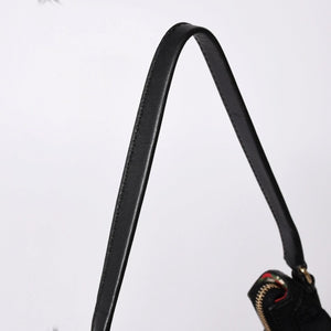GUCCI Gucci GG Canvas Black Color Shoulder Bag 182491 Gold Hardware Sherry Line Good Condition Used 4a001649