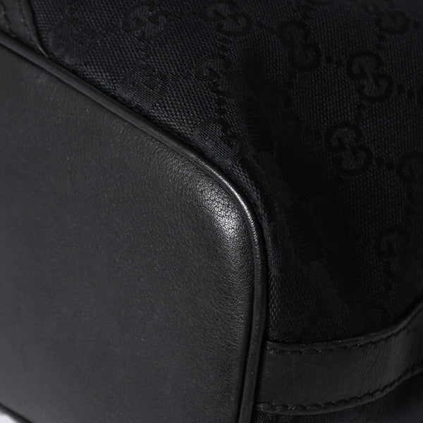 GUCCI Gucci GG Canvas Black Color Shoulder Bag 182491 Gold Hardware Sherry Line Good Condition Used 4a001649