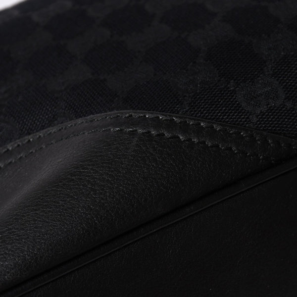 GUCCI Gucci GG Canvas Black Color Shoulder Bag 182491 Gold Hardware Sherry Line Good Condition Used 4a001649