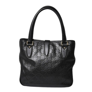 GUCCI グッチ グッチシマ ハンドバッグ ニュージャッキー レザー 145817 ブラック ゴールド金具 美品 中古 4a001661