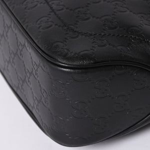 GUCCI グッチ グッチシマ ハンドバッグ ニュージャッキー レザー 145817 ブラック ゴールド金具 美品 中古 4a001661