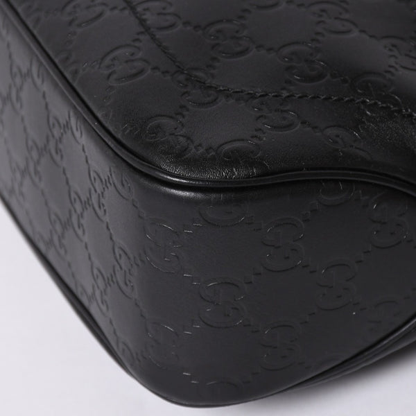 GUCCI グッチ グッチシマ ハンドバッグ ニュージャッキー レザー 145817 ブラック ゴールド金具 美品 中古 4a001661