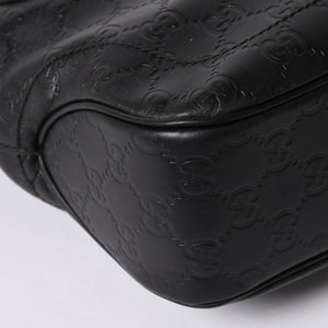 GUCCI グッチ グッチシマ ハンドバッグ ニュージャッキー レザー 145817 ブラック ゴールド金具 美品 中古 4a001661