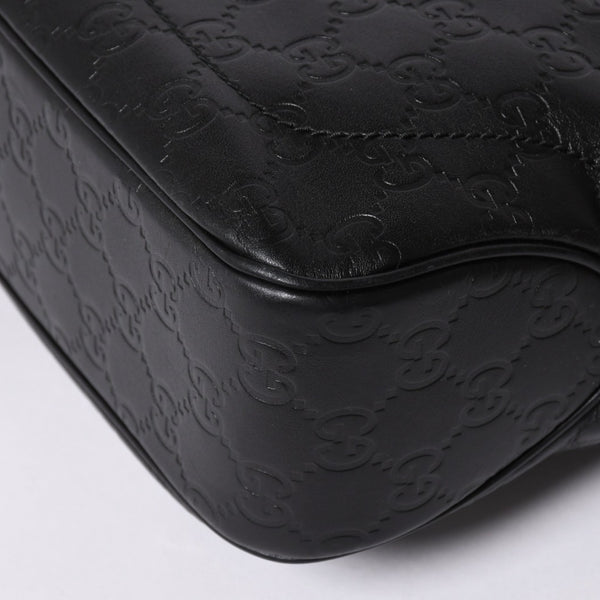 GUCCI グッチ グッチシマ ハンドバッグ ニュージャッキー レザー 145817 ブラック ゴールド金具 美品 中古 4a001661