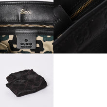 画像をギャラリービューアに読み込む, GUCCI グッチ グッチシマ ハンドバッグ ニュージャッキー レザー 145817 ブラック ゴールド金具 美品 中古 4a001661