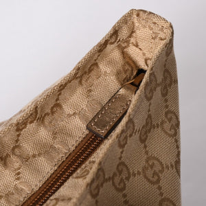 GUCCI Gucci Tote Bag gg Canvas 131230 Beige Gold Bronze Hardware Good Condition Used 4a001659