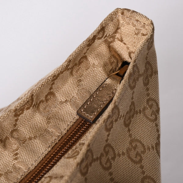 GUCCI Gucci Tote Bag gg Canvas 131230 Beige Gold Bronze Hardware Good Condition Used 4a001659