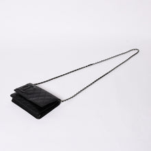 画像をギャラリービューアに読み込む, 極美品 CHANEL シャネル カンボンライン ココマーク チェーンウォレット 19番台 ブラック ピンク ラムスキン シルバー金具 中古 4a001626