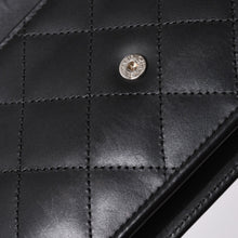 画像をギャラリービューアに読み込む, 極美品 CHANEL シャネル カンボンライン ココマーク チェーンウォレット 19番台 ブラック ピンク ラムスキン シルバー金具 中古 4a001626