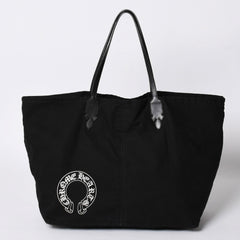 CHROME HEARTS Lucille Canvas Tote Bag Horseshoe Black Good Condition Used 4a001603
