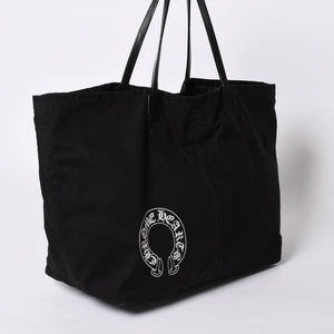 CHROME HEARTS Lucille Canvas Tote Bag Horseshoe Black Good Condition Used 4a001603