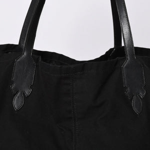 CHROME HEARTS Lucille Canvas Tote Bag Horseshoe Black Good Condition Used 4a001603