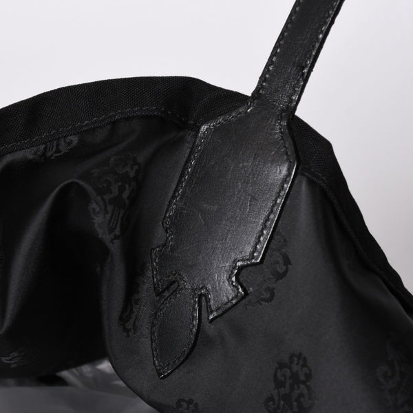 CHROME HEARTS Lucille Canvas Tote Bag Horseshoe Black Good Condition Used 4a001603