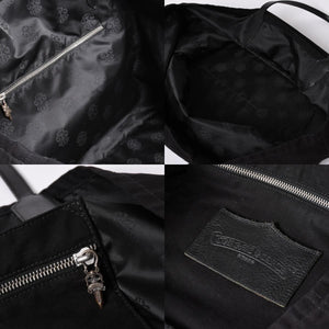 CHROME HEARTS Lucille Canvas Tote Bag Horseshoe Black Good Condition Used 4a001603