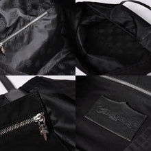 画像をギャラリービューアに読み込む, CHROME HEARTS クロムハーツ Lucille ルシール キャンバストートバッグ ホースシュー ブラック 美品 中古 4a001603