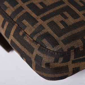 FENDI フェンディ マンマバケット ワンショルダーバッグ 26424 ブラウン ズッカ柄 総柄 シルバー金具 美品 中古 4a001693