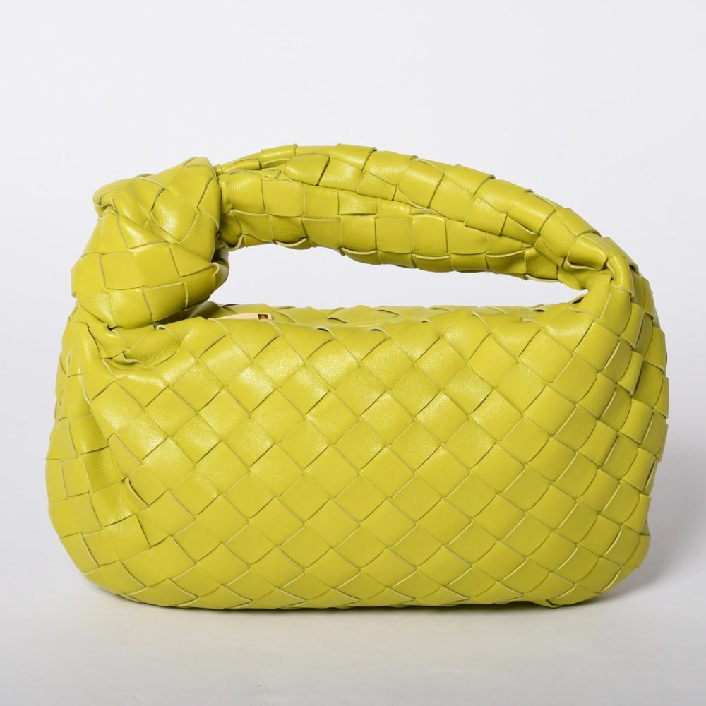 新品未使用 BOTTEGAVENETA ボッテガヴェネタ MINI JODIE ミニ ジョディ ハンドバッグ 651876 イントレチャート ライムグリーン 中古 4a001679