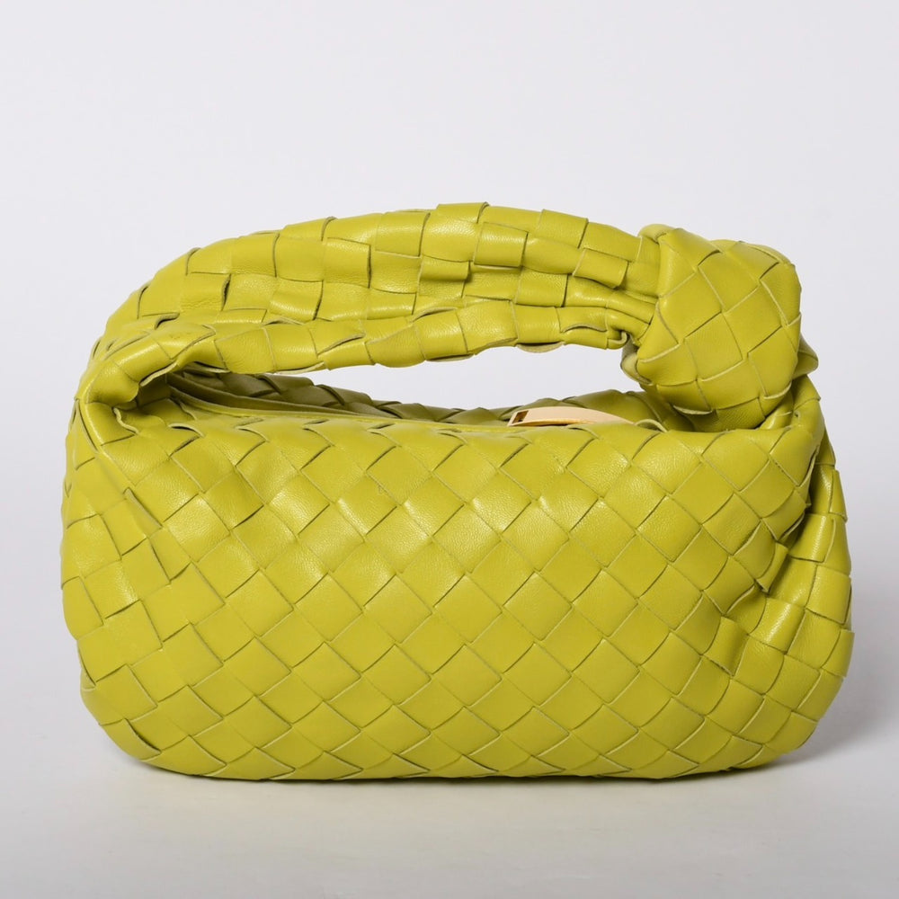 新品未使用 BOTTEGAVENETA ボッテガヴェネタ MINI JODIE ミニ ジョディ ハンドバッグ 651876 イントレチャート ライムグリーン 中古 4a001679
