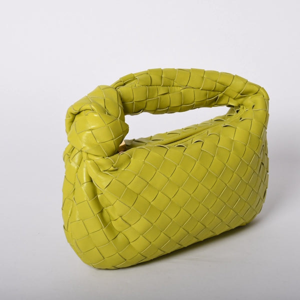 新品未使用 BOTTEGAVENETA ボッテガヴェネタ MINI JODIE ミニ ジョディ ハンドバッグ 651876 イントレチャート ライムグリーン 中古 4a001679